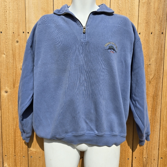 Tommy Bahama Other - Tommy Bahama Relax 1/4 Zip Sweater Mens M Faded Blue Pullover Sweatshirt